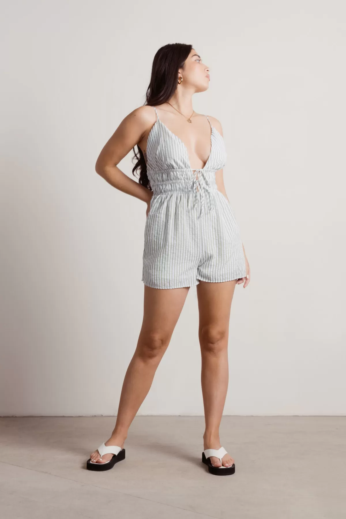 Tobi Summer Days Plunging Romper - * Resort Wear | Beach Vacation Outfits