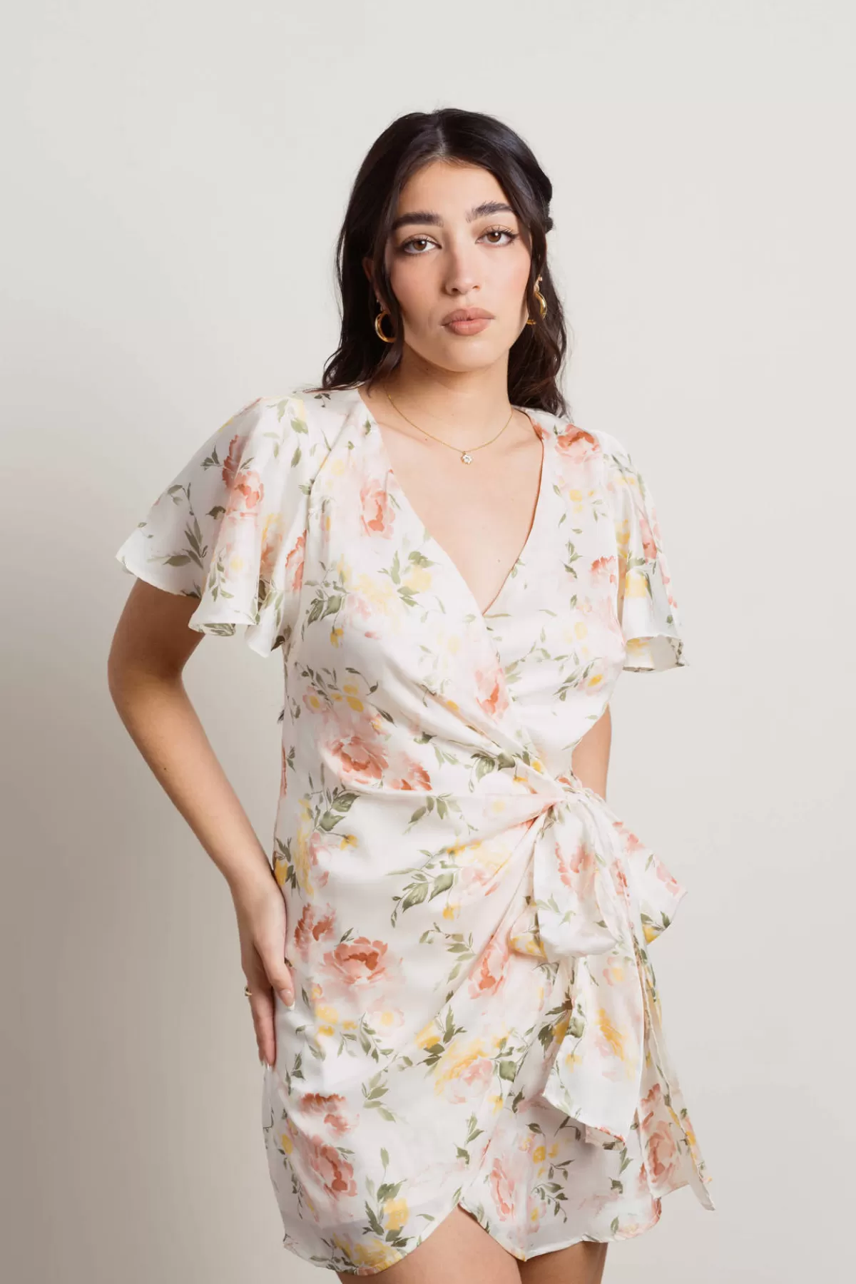 Tobi Sunkissed Floral Wrap Mini Dress - * Honeymoon Outfits | Resort Wear