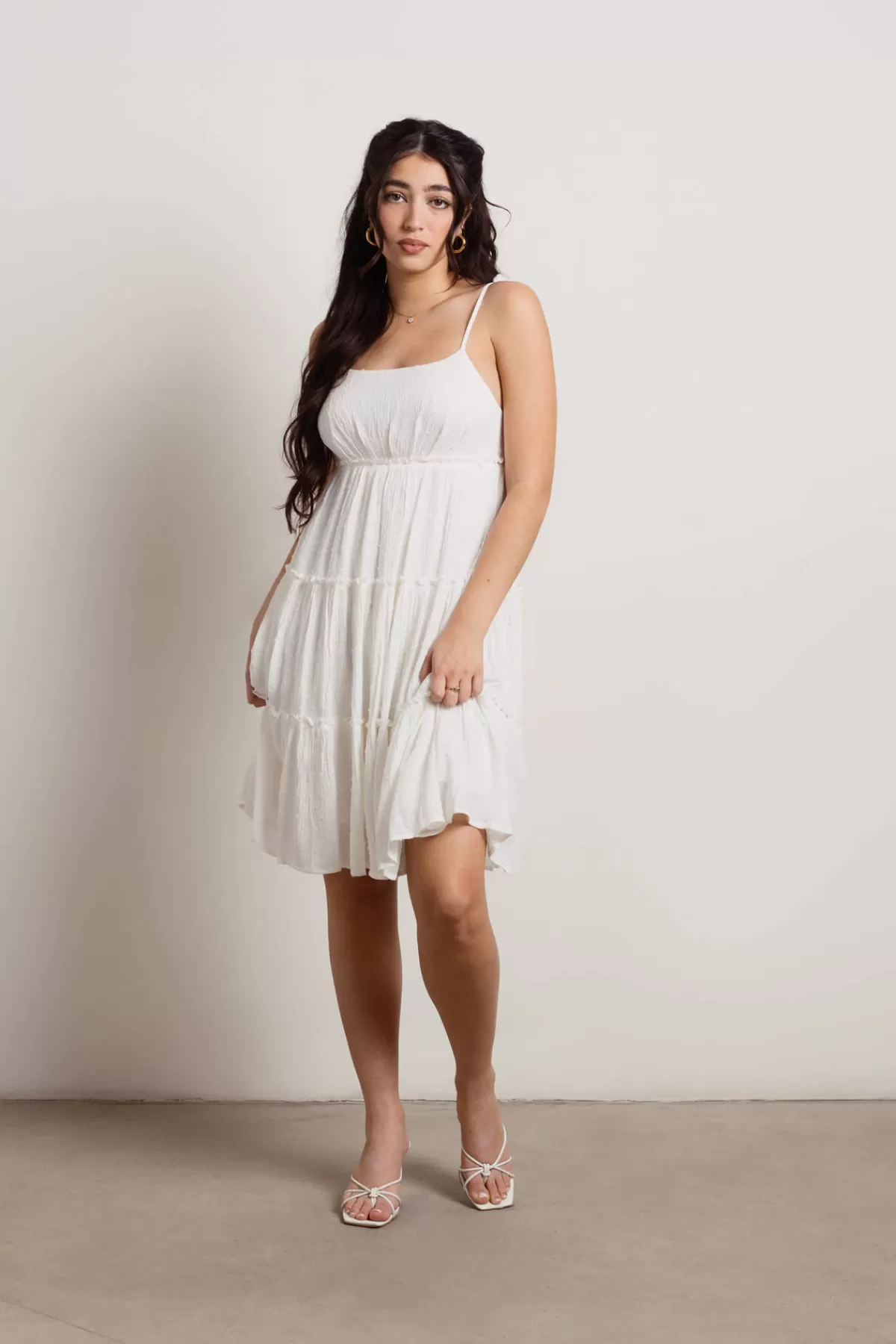 Tobi Sweet Caroline Tiered Skater Mini Dress - * Honeymoon Outfits | Bump Friendly Dresses