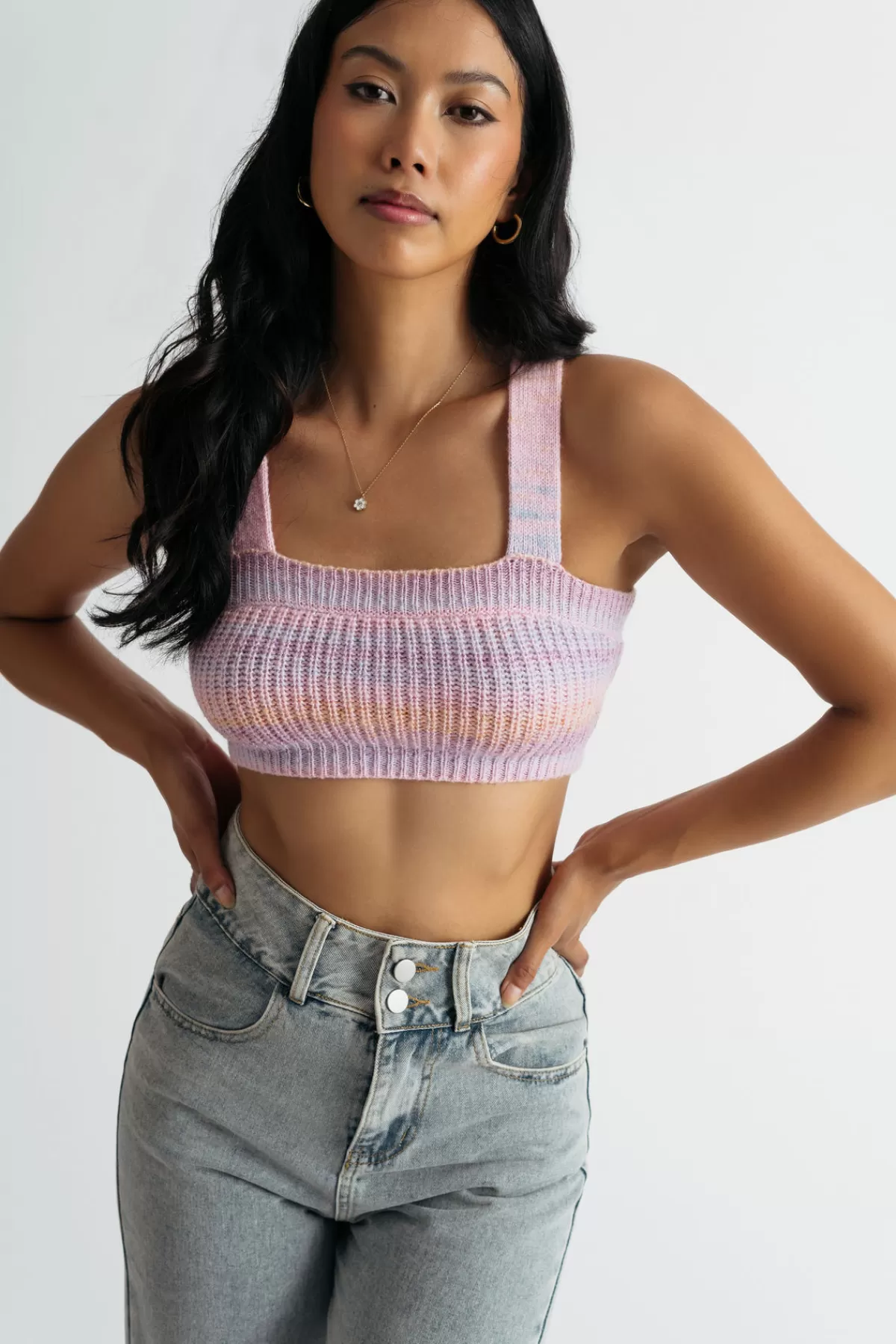 Tobi Sweet Pie Crop Top - Lavender Multi* Holiday Gift Guide | Crop Tops