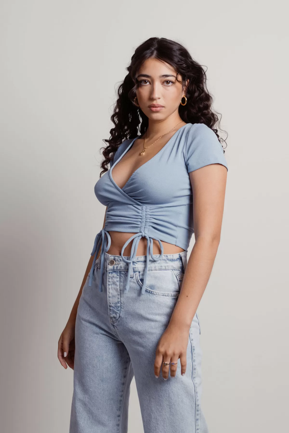 Tobi Sweetie Crop Top - Blue* Crop Tops | 4Th Of July Fashion