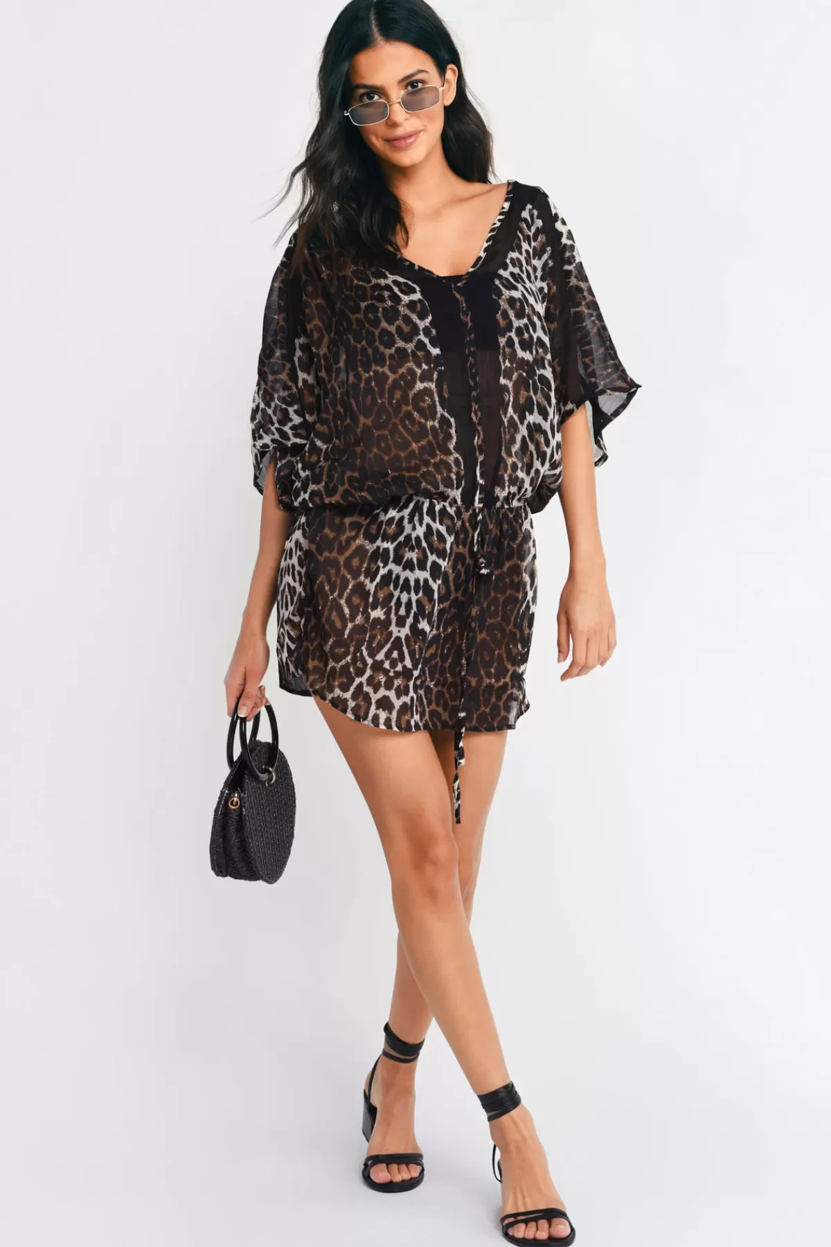 Tobi Swept Away Leopard Print Shift Mini Dress - * Resort Wear | Work Dresses