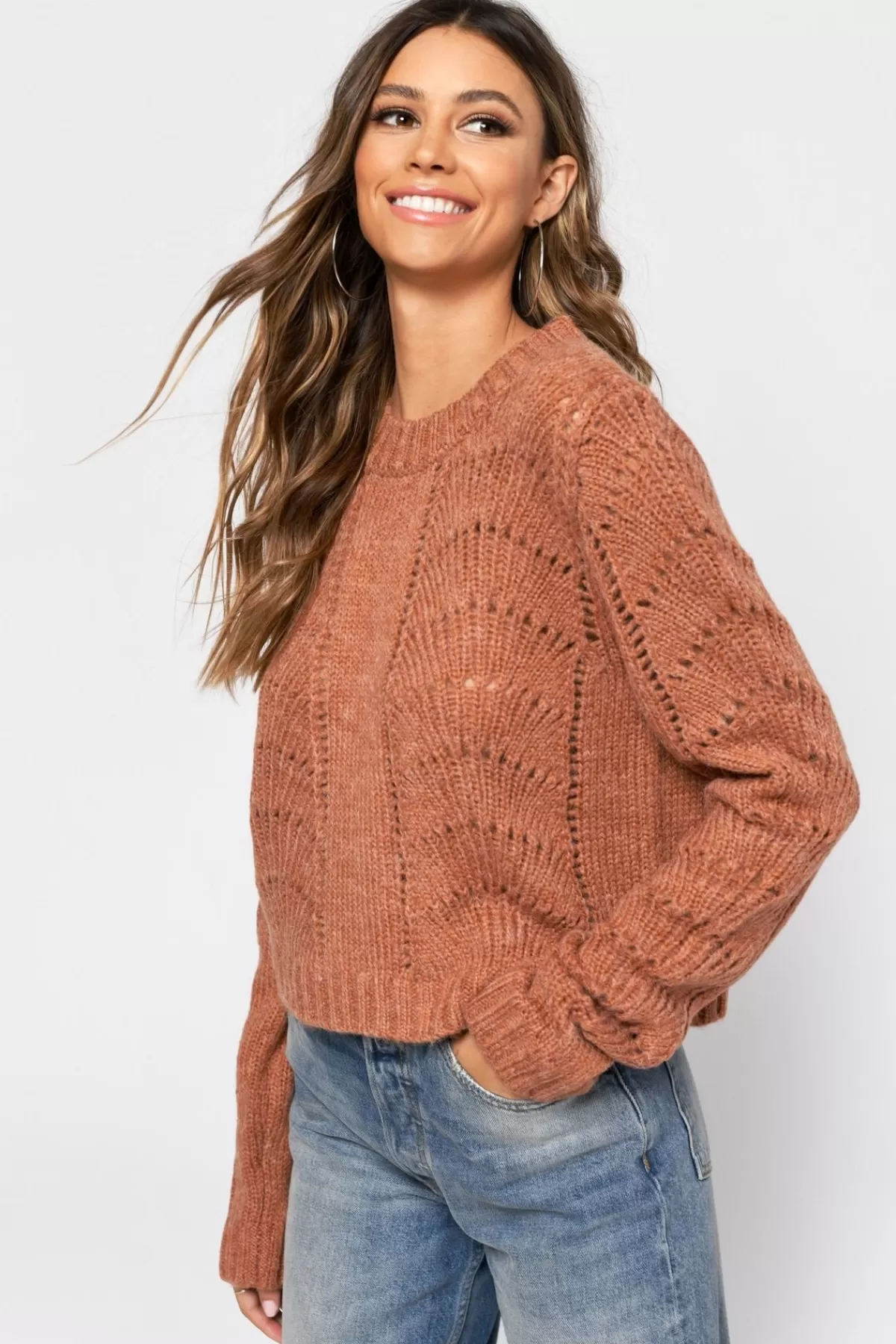 Tobi Take It Easy Knit Sweater - Lavender* Holiday Gift Guide | Long Sleeve Tops