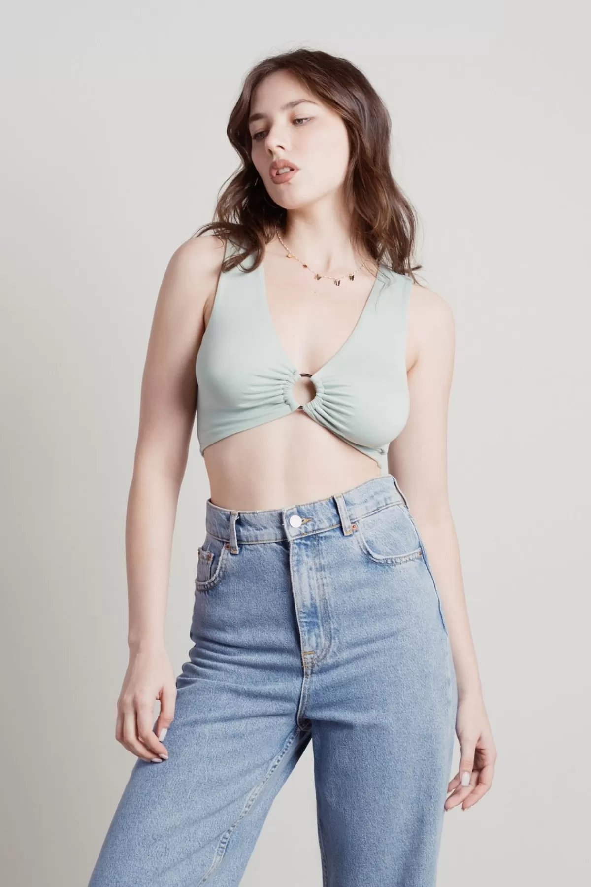 Tobi Take Me Away Crop Top - Sage* Lingerie | Bras & Bralettes