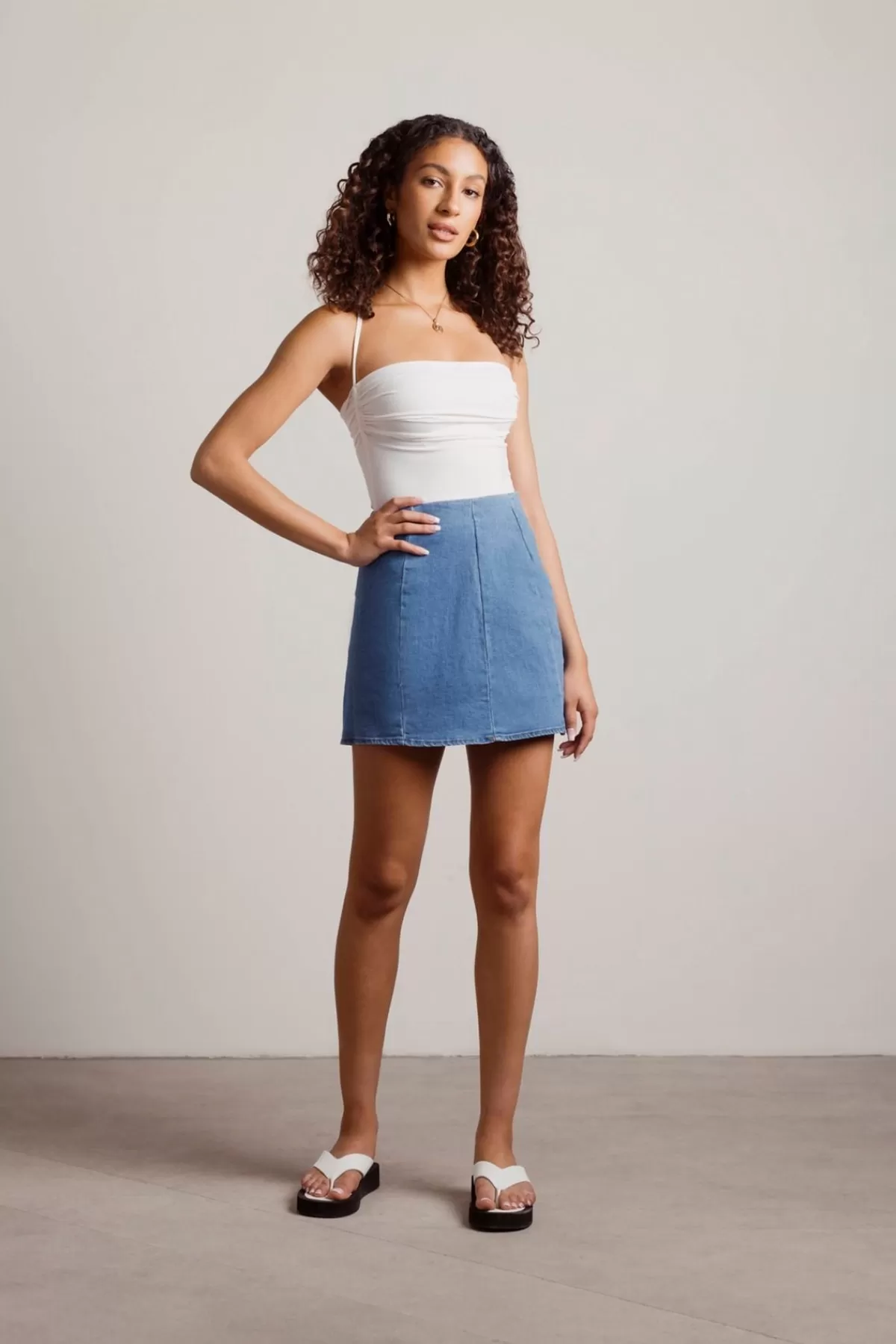 Tobi Tell You What Denim Mini Skirt - * Skirts