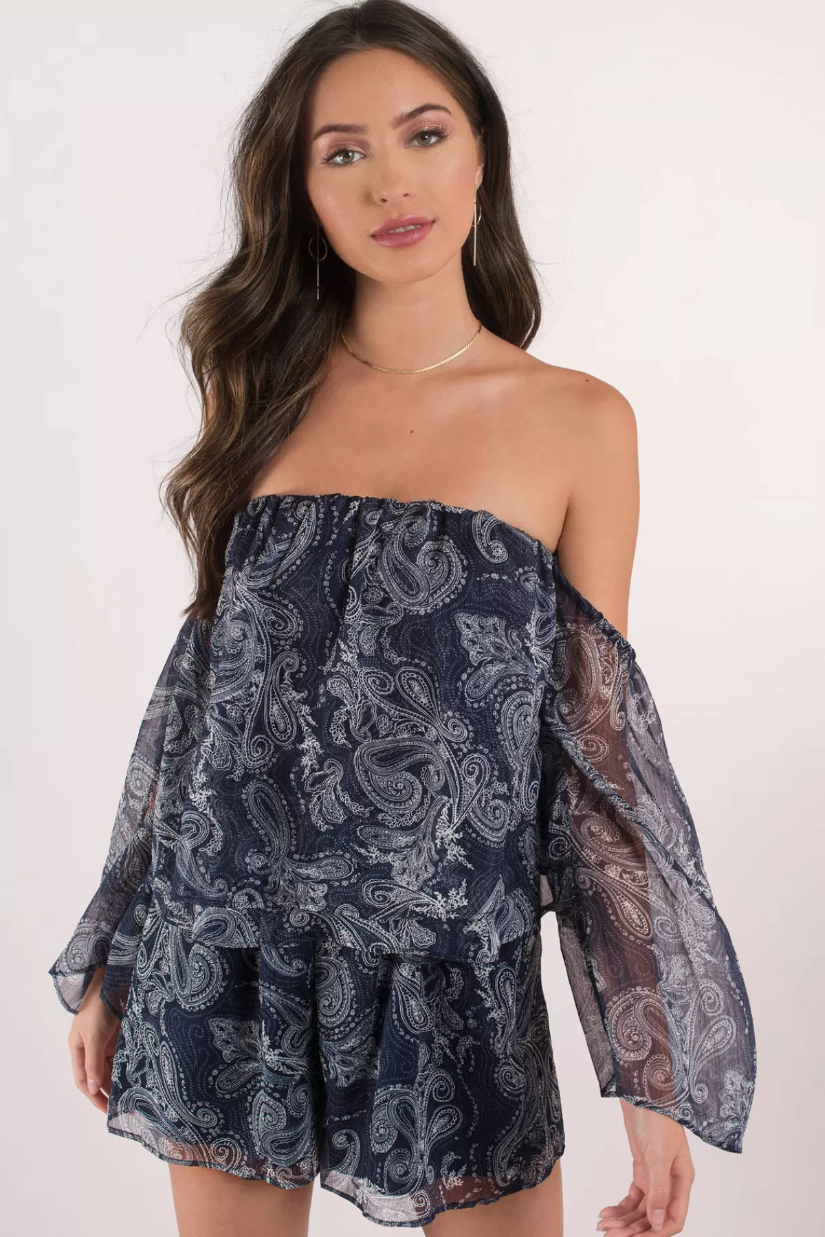 Tobi The Jetset Diaries Off The Shoulder Romper - * Festival Outfits & Clothing | Festival Outfits & Clothing