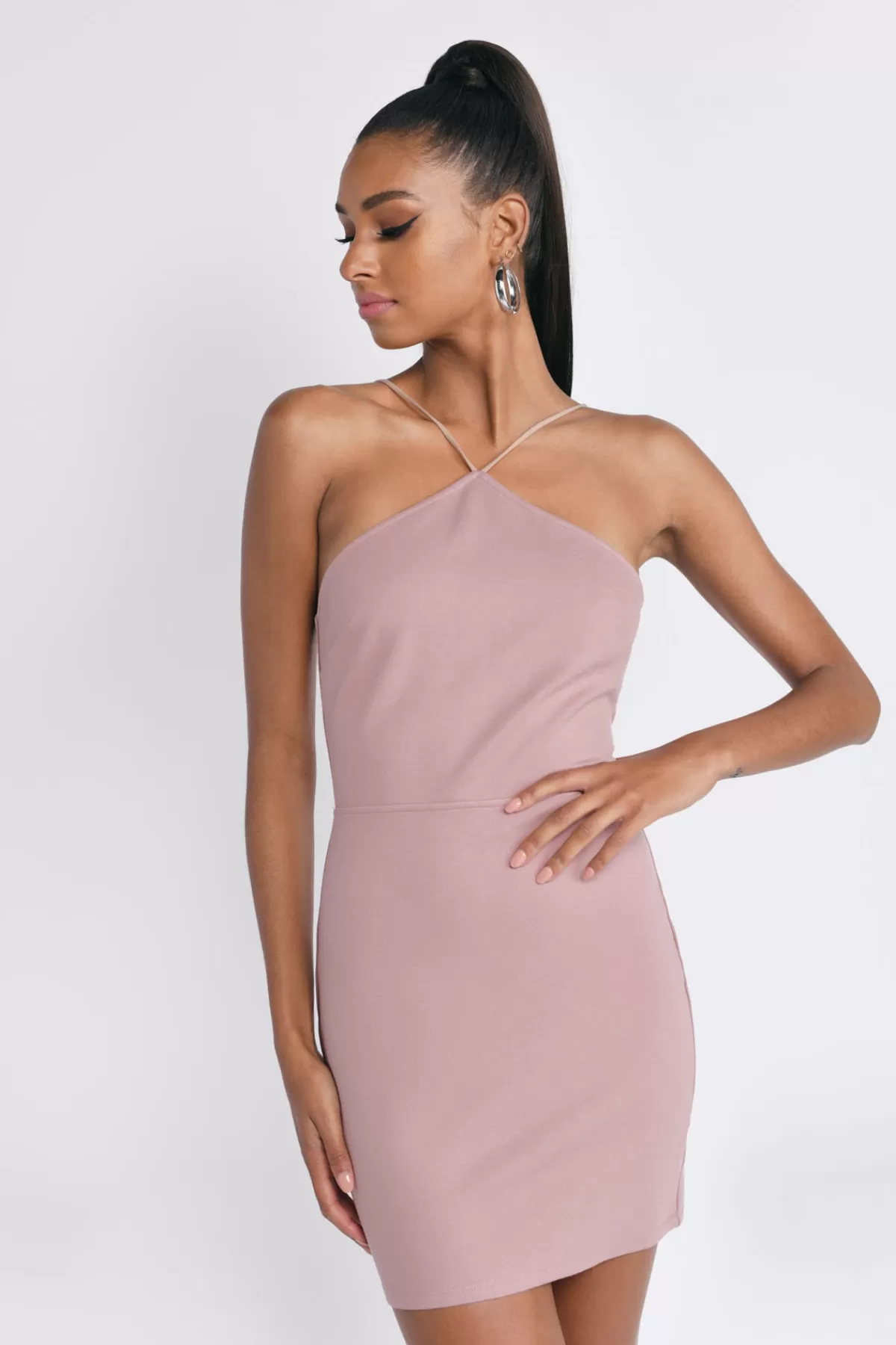 Tobi The Lowdown Open Back Bodycon Mini Dress - Rose* Valentines Day Outfits | Homecoming Shop