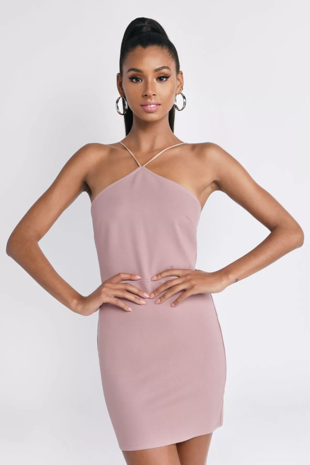 Tobi The Lowdown Open Back Bodycon Mini Dress - Rose* Valentines Day Outfits | Homecoming Shop