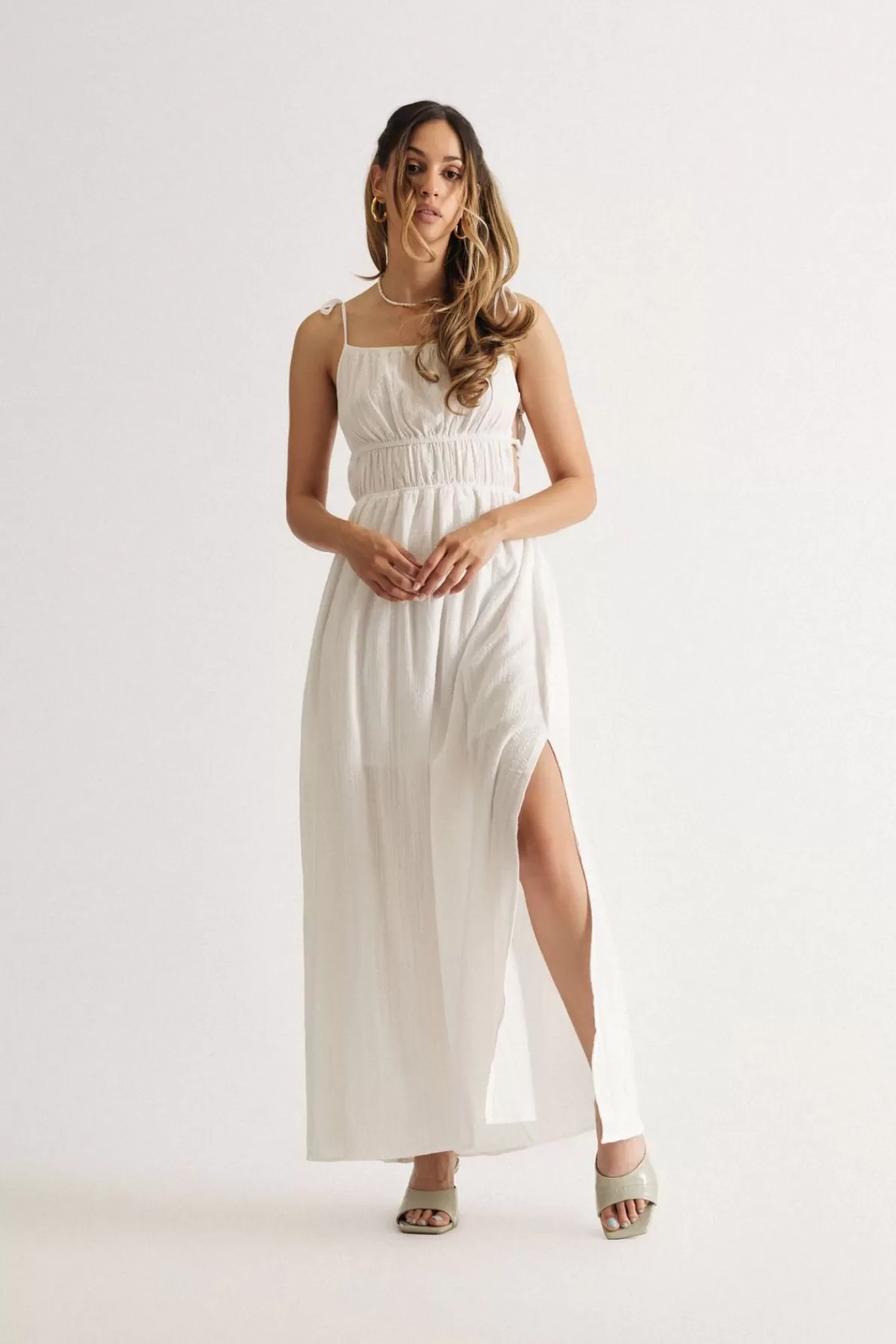 Tobi Think Of Me Ruched Maxi Dress* Honeymoon Outfits | Casual Wedding Dresses