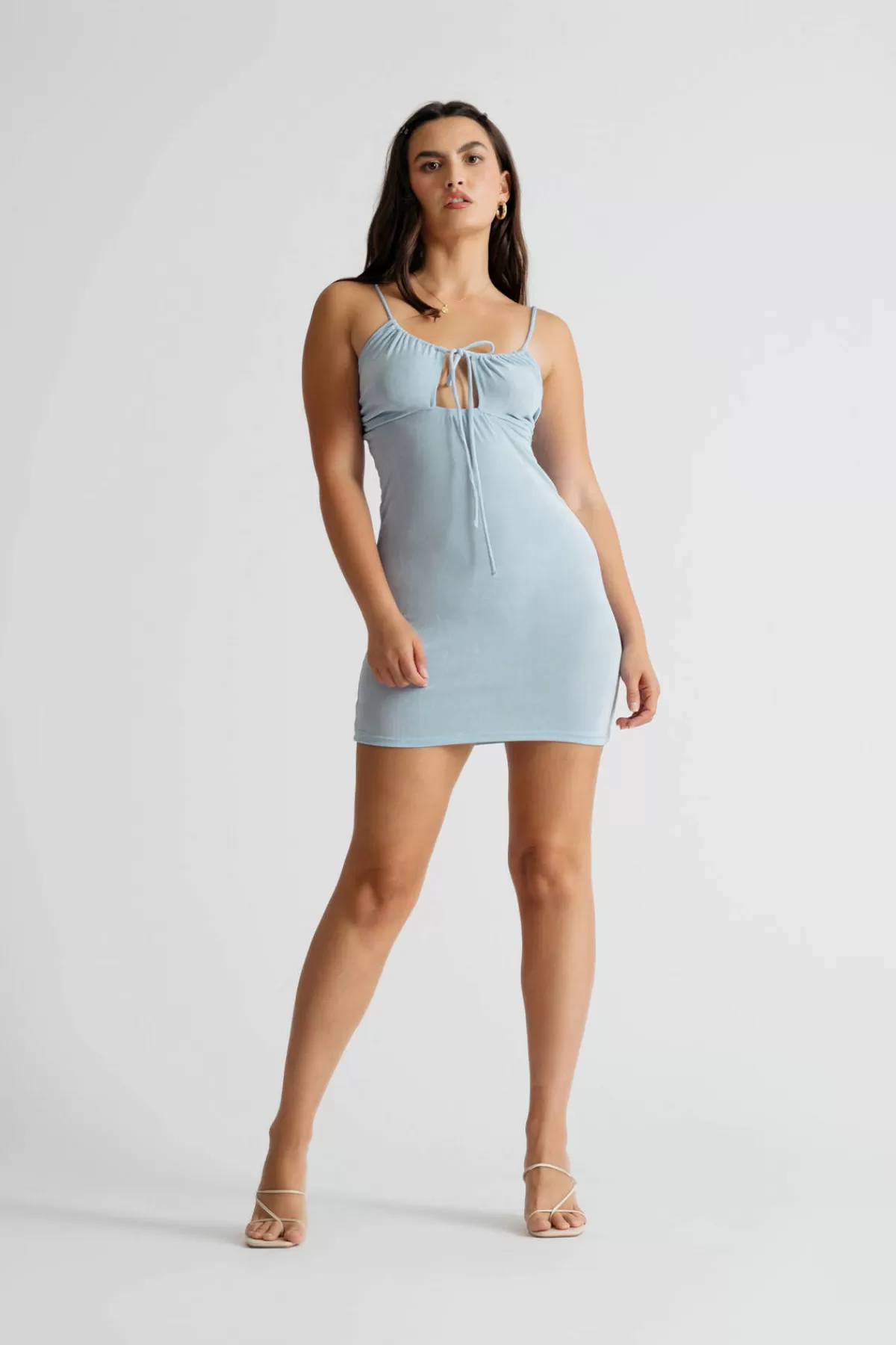 Tobi Those Days Keyhole Cami Mini Dress - Blue* Vacation Shop | Beach Dresses