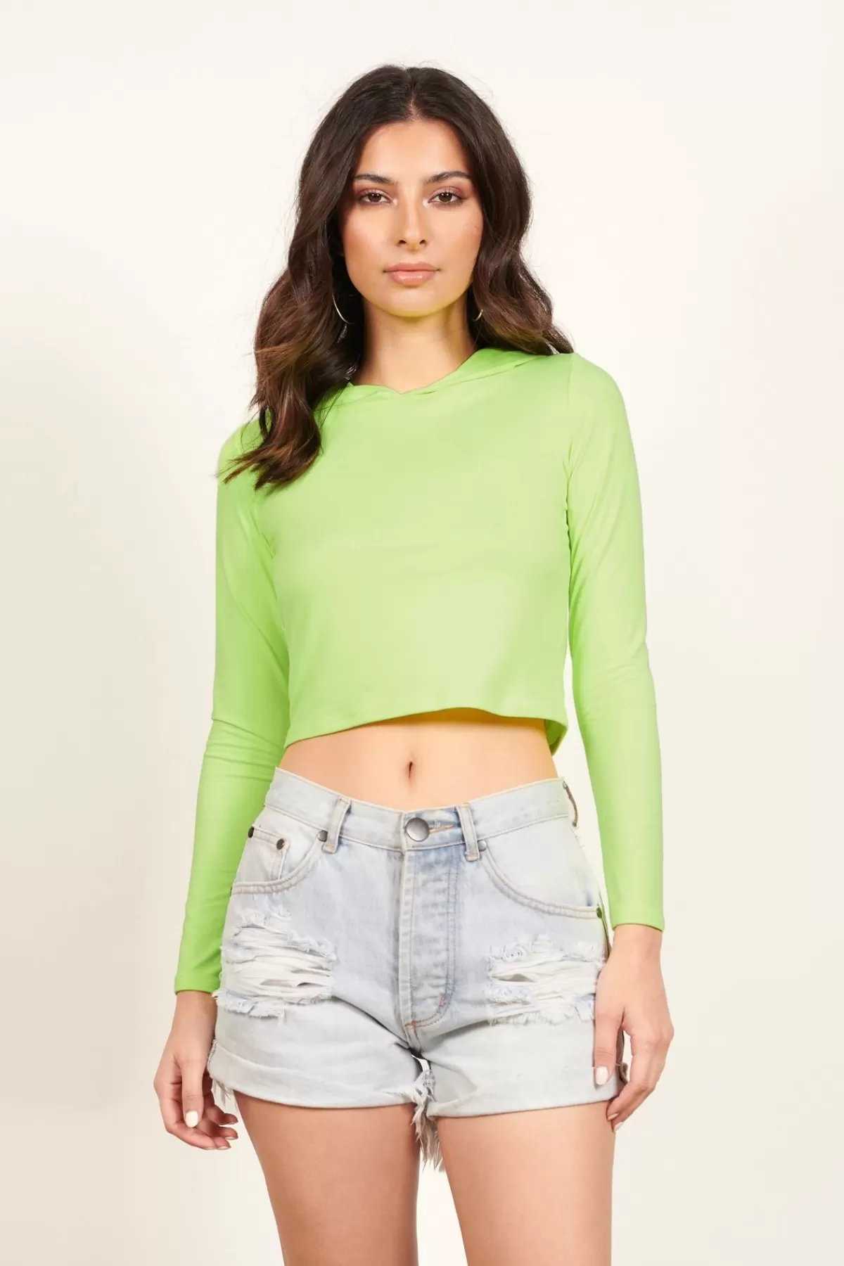 Tobi Too Bright Crop Hoodie - * Airport & Travel Outfits | Long Sleeve Tops