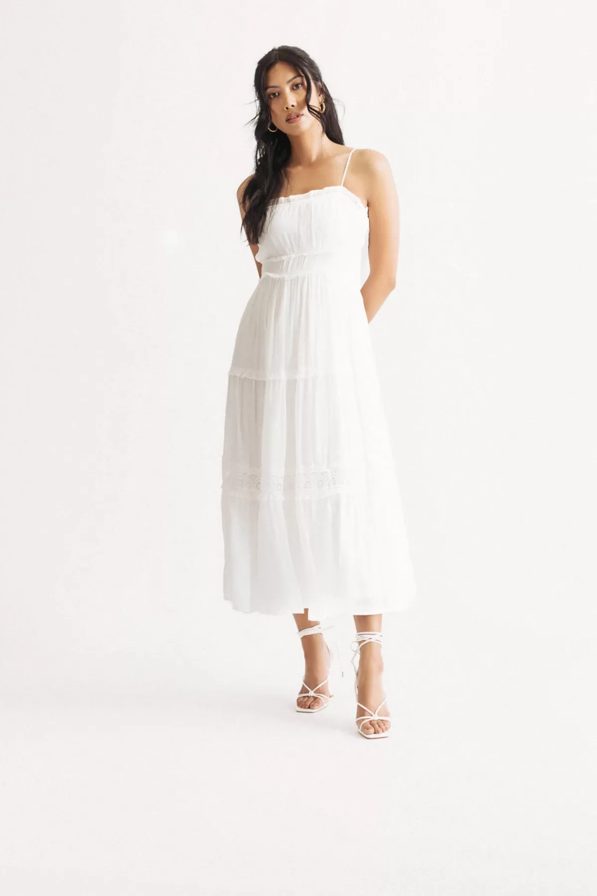 Tobi Trinnie Tiered Ruffle Maxi Dress* Honeymoon Outfits | Bump Friendly Dresses