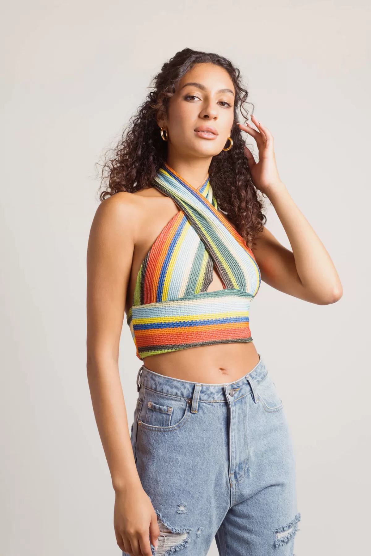 Tobi Tropical Weather Crop Top - Pink Green Multi* Beach Vacation Outfits | Going Out Tops