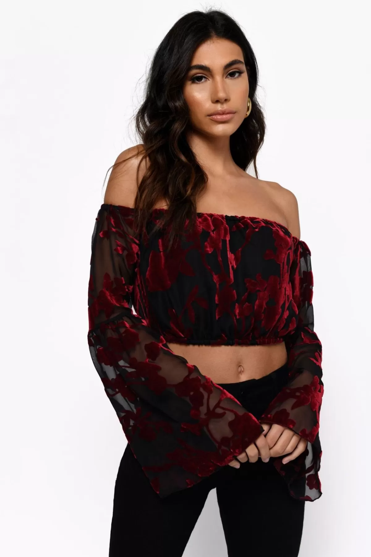 Tobi Veronica Crop Top - * Halloween Outfits | Off The Shoulder Tops