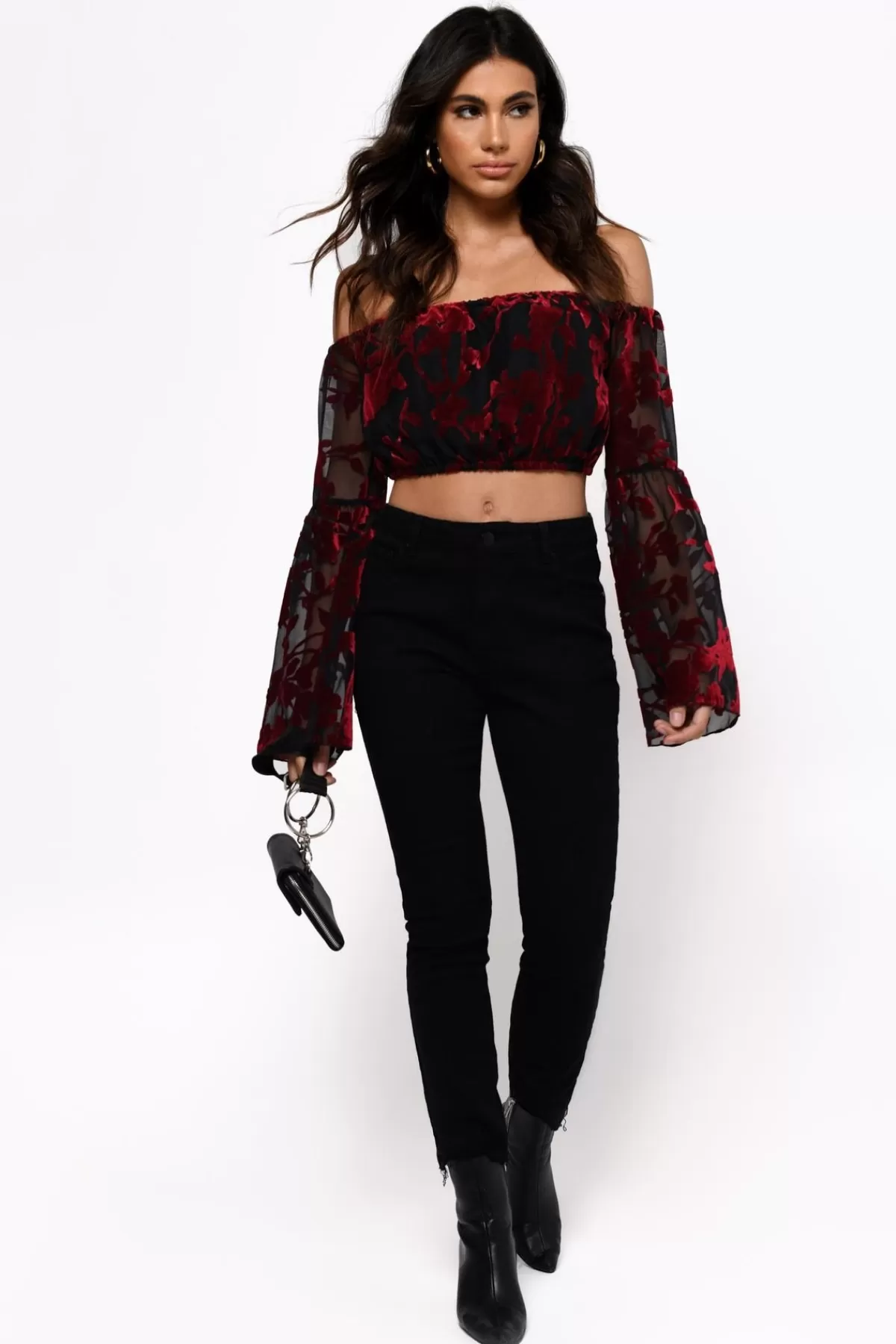 Tobi Veronica Crop Top - * Halloween Outfits | Off The Shoulder Tops