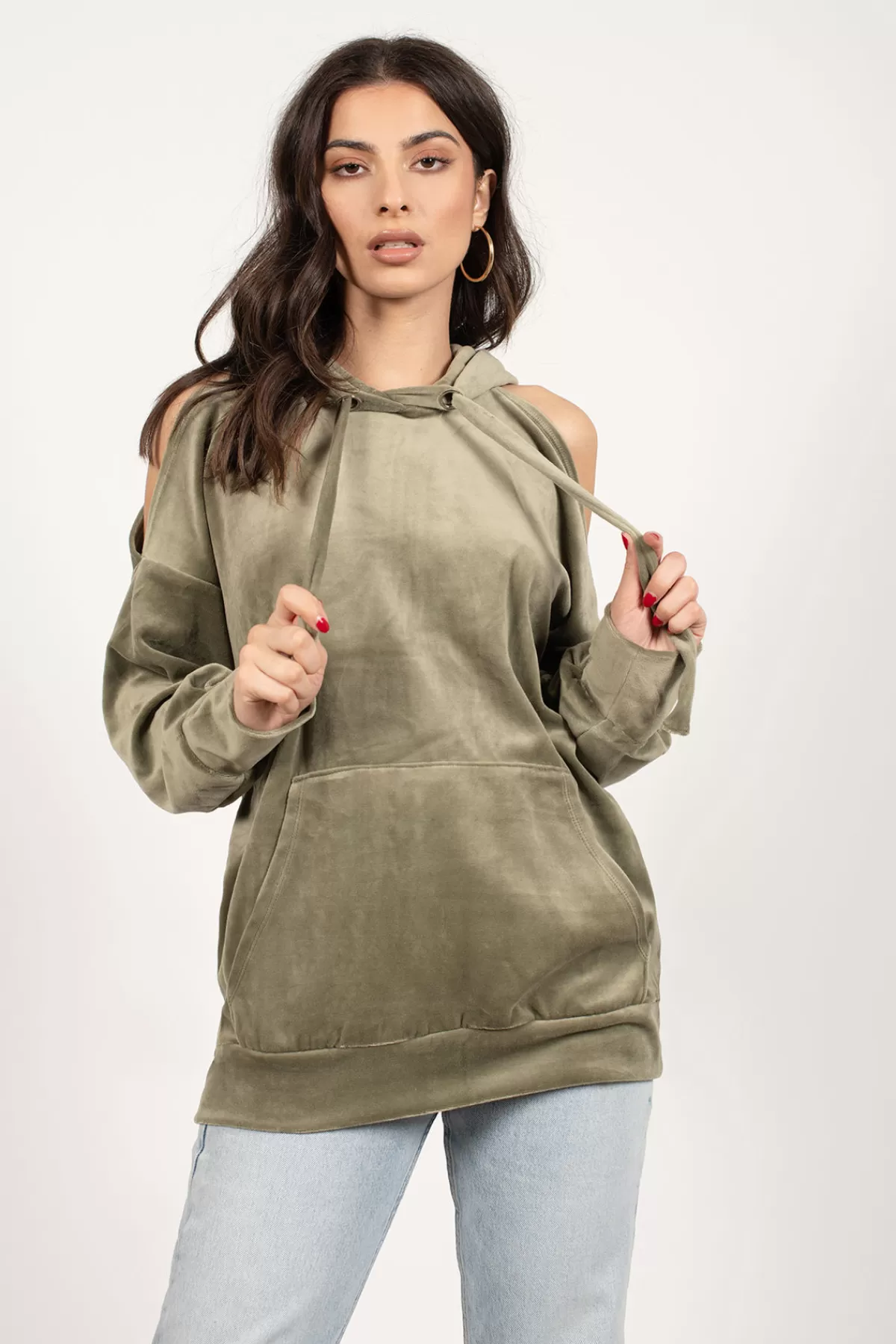 Tobi Veronique Cold Shoulder Hoodie - * Hoodies & Sweatshirts