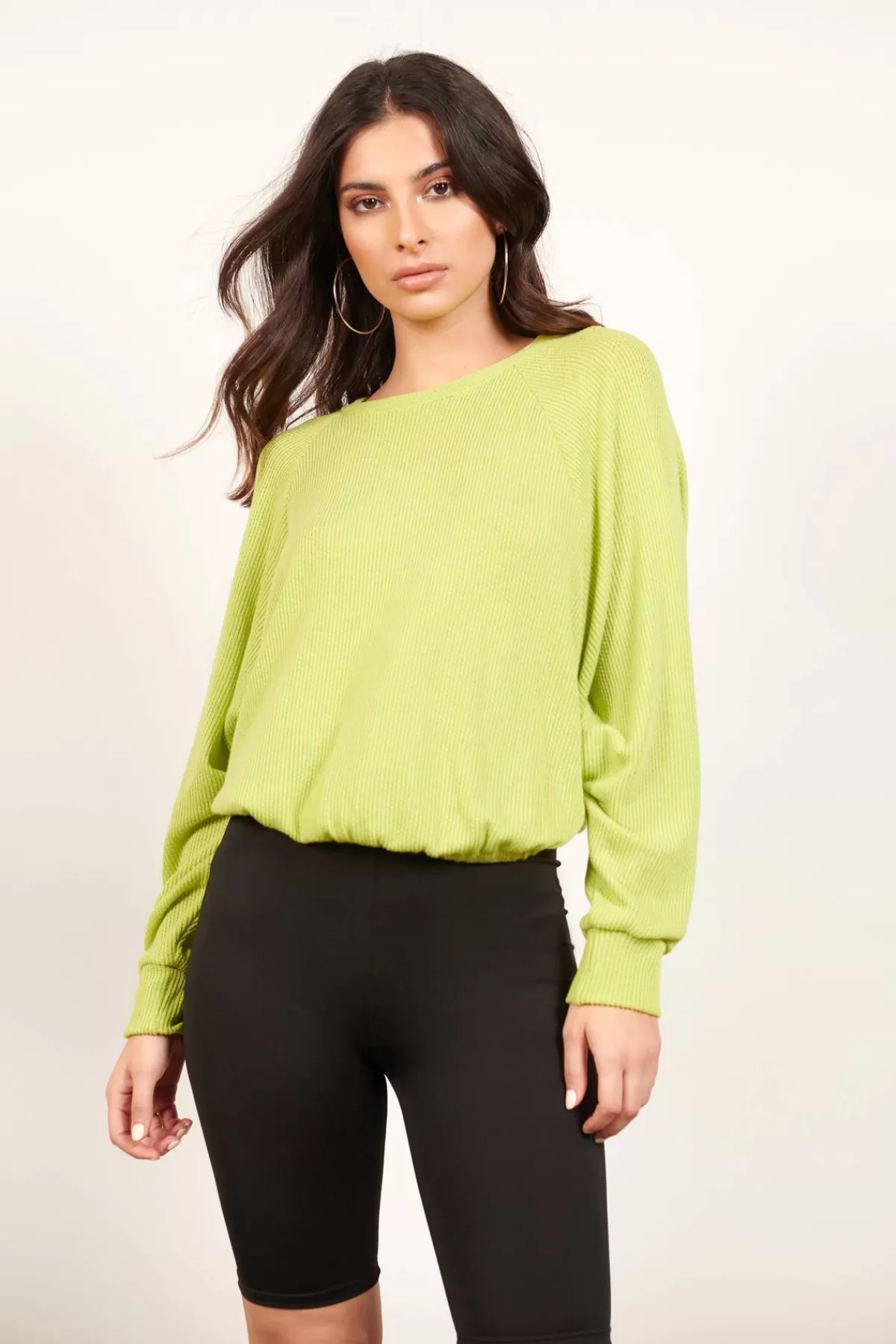 Tobi Warm Up Waffle Knit Top - * Long Sleeve Tops