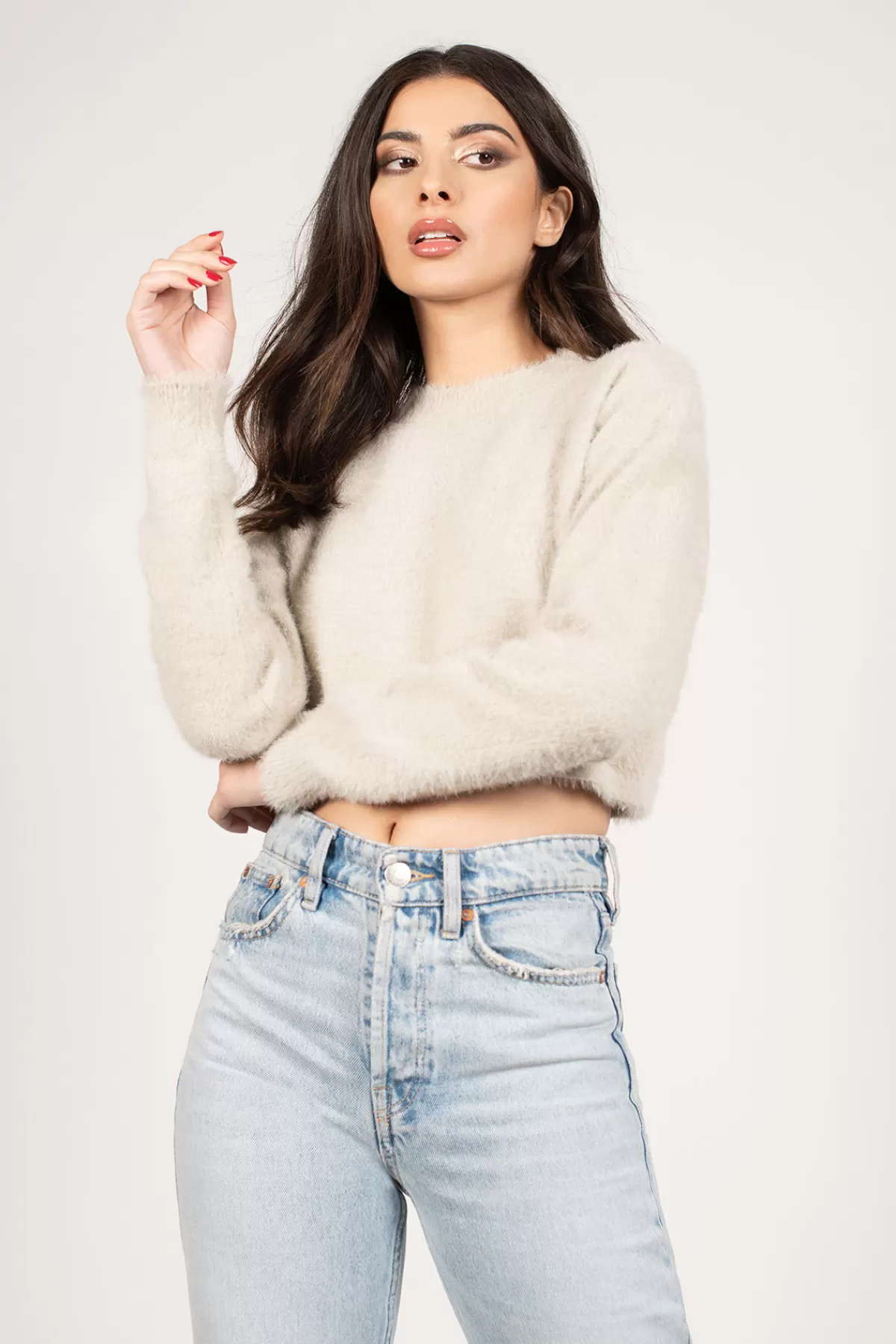 Tobi What The Fuzz Crop Top - * Long Sleeve Tops