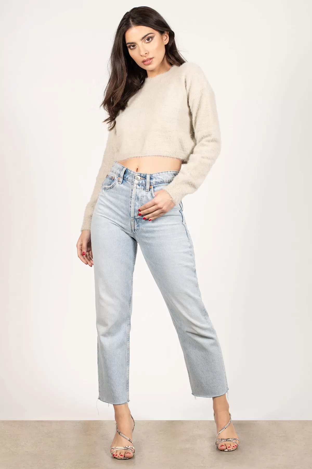 Tobi What The Fuzz Crop Top - * Long Sleeve Tops