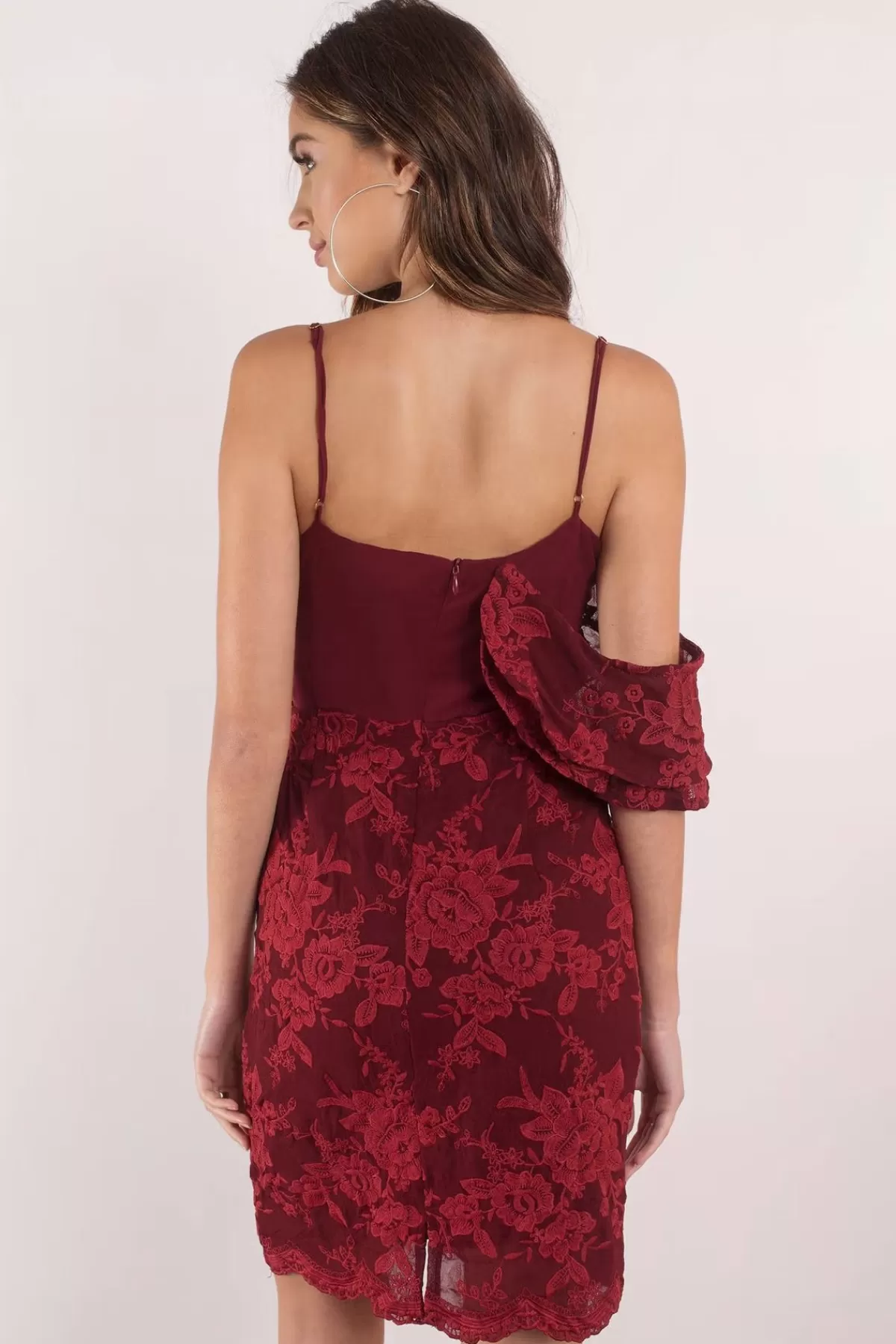 Tobi Winona Amalfi Lace Deep V Mini Dress - * Red Wedding Dresses | Floral Wedding Guest Dresses