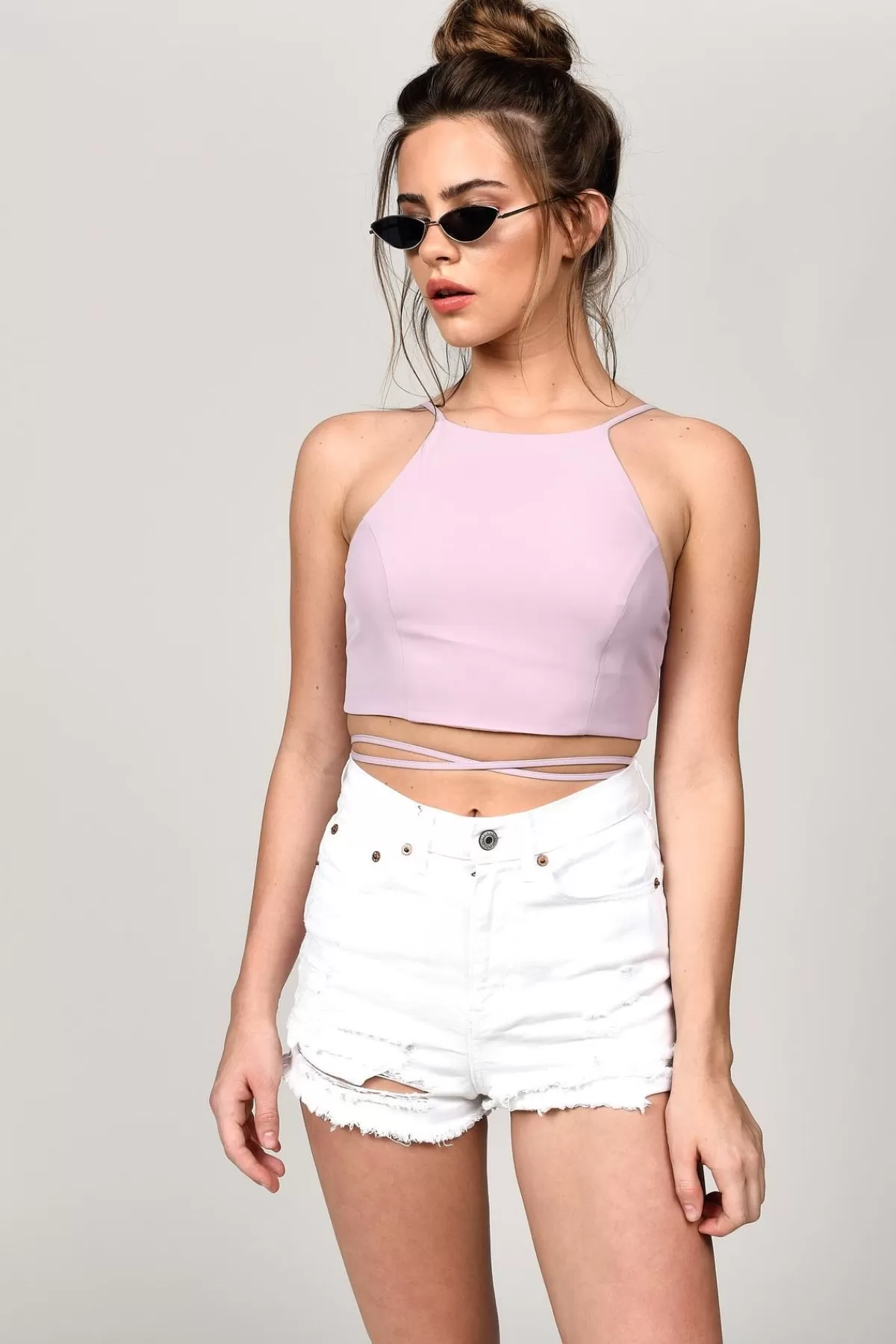 Tobi Wrapped Up Crop Top - Mauve* New Years Eve Outfits | Going Out Tops