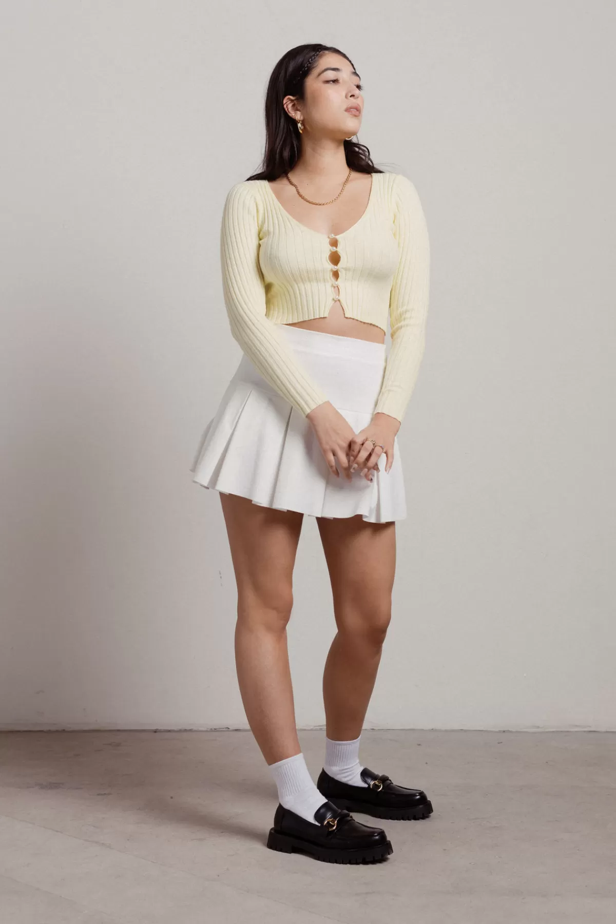 Tobi You Should Know Pearl Button Cardigan - * Long Sleeve Tops | Crop Tops