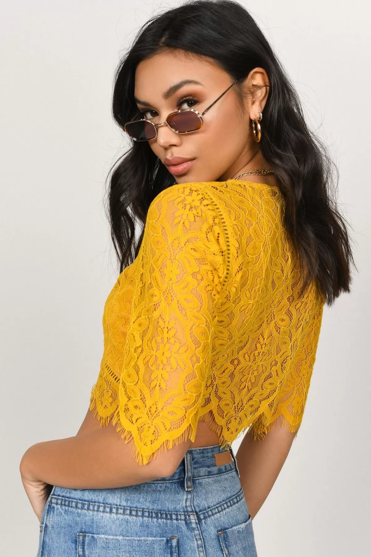 Tobi Yvonne Crop Top - Yellow* Night Club Outfits | Birthday Outfits