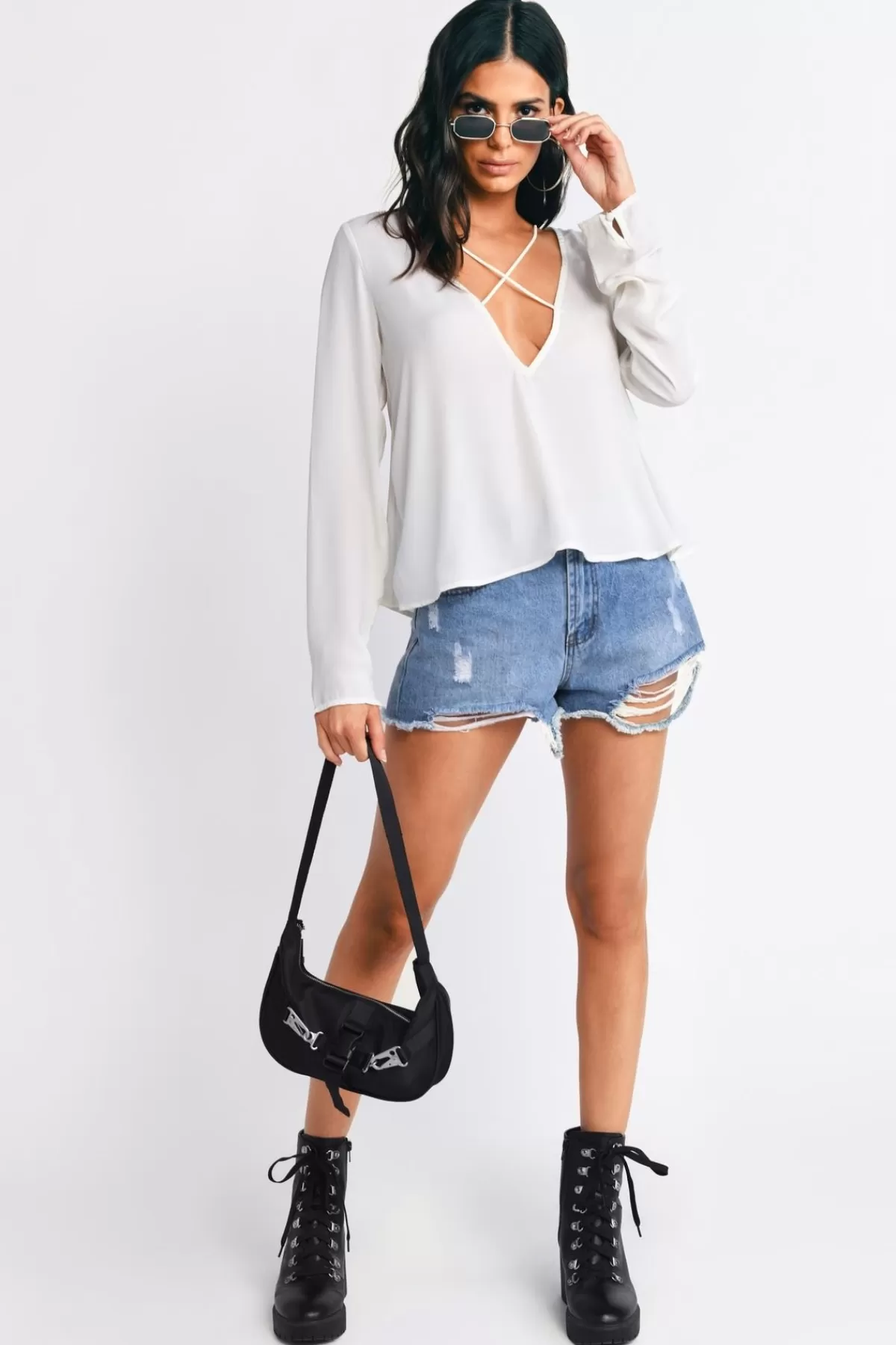 Tobi Zohar Plunging Blouse - * Vacation Shop | Blouses & Shirts